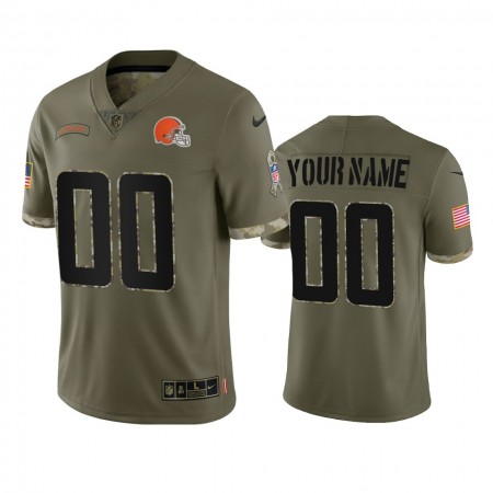 Tröjor Cleveland Browns Custom Olive 2022 Salute To Service Limited - Män Tröjor Cleveland Browns Custom Olive 2022 Salute To Service Limited - Män
